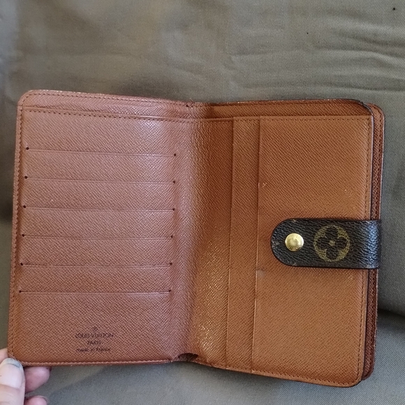 LOUIS VUITTON BROWN LEATHER MONOGRAM WALLET CLUTCH POCKETBOOK ~ AUTHENTIC - Picture 9 of 12